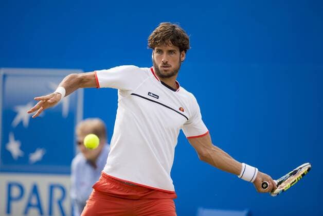 18.06.2015. London, England. Queens Aegon Championship Tennis. Feliciano Lopez (ESP) in action during his second round match against John Isner (USA). xNigelxCookex  ActionPlus11632808