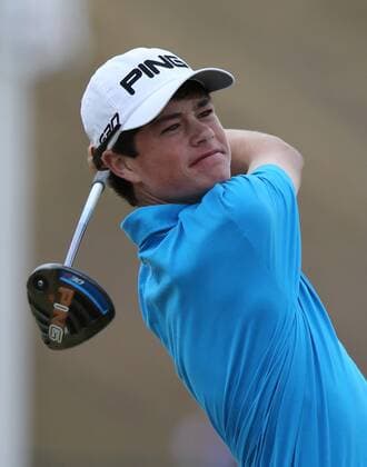 Fifteen-year-old amateur Cole Hammer tees off on the tenth hole in the first round of the 115th U.S. Open Championship at Chambers Bay on June 18, 2015 in University Place, Washington.  SEA20150618236 JIMxBRYANT