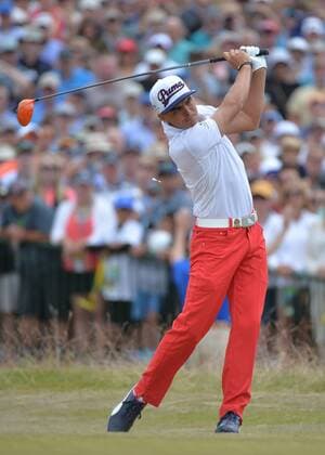 Rickey Fowler tees off on the first hole of round one of the 115th U.S. Open Championship at Chambers Bay on June 18, 2015 in University Place, Washington.  SEA20150618291 KEVINxDIETSCH