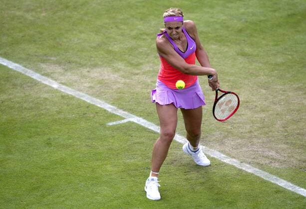 June 18, 2015: Magdalena Rybarikova (SVK) in action during her defeat by 8 Sabine Lisicki (GER) in their WomenÕs Singles Third Round match today - 8 Sabine Lisicki (GER) def Magdalena Rybarikova (SVK) 7-6(7) 6-4. TENNIS: JUN 18 Aegon Classic Birmingham Icon15061808 EDITORIAL USE ONLY