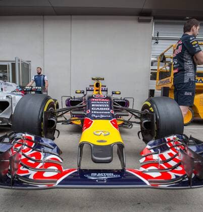 Aktuell Motorsport, Formel 1, GP Österreich in Spielberg Spielberg 18.06.2015, Red Bull Ring, Spielberg, AUT, FIA, Formel 1, Grosser Preis von Oesterreich, Vorberichte, im Bild das Auto von Daniil Kwjat, (RUS, Infiniti Red Bull Racing)) during the Preparation for the Austrian Formula One Grand Prix at the Red Bull Ring in Spielberg, Austria, 2015 06 18, Pictures © 2015, PhotoCredit: Dominik Angerer EP_ang