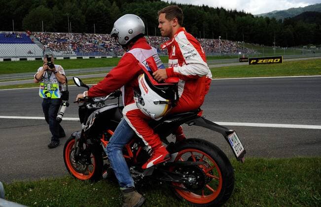 Sebastian Vettel, Scuderia Ferrari, Ausfall Training 1, formula 1 GP, Austria in Spielberg, 19.06.2014 Photo:mspb Jerry Andre Sebastian Vettel, Ausfall Training 1, formula 1 GP, Austria