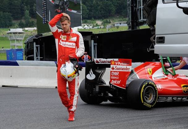 Sebastian Vettel, Scuderia Ferrari, Ausfall Training 1, formula 1 GP, Austria in Spielberg, 19.06.2014 Photo:mspb Jerry Andre Sebastian Vettel, Ausfall Training 1, formula 1 GP, Austria