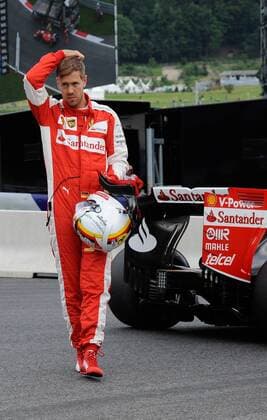 Sebastian Vettel, Scuderia Ferrari, Ausfall Training 1, formula 1 GP, Austria in Spielberg, 19.06.2014 Photo:mspb Jerry Andre Sebastian Vettel, Ausfall Training 1, formula 1 GP, Austria