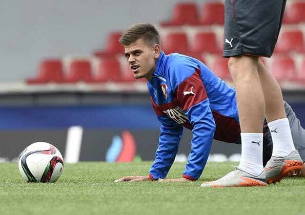 Aktuell Fußball, U21 EM, Nationalteam Tschechien und PK Training in Prag Player Jan Kliment trains prior to the UEFA European U21 U 21 soccer championship group A match Serbia vs Czech Republic in Prague, Czech Republic, June 19, 2015. (CTKxPhoto RomanxVondrous) CTKPhotoP201506190741401  vnd 13
