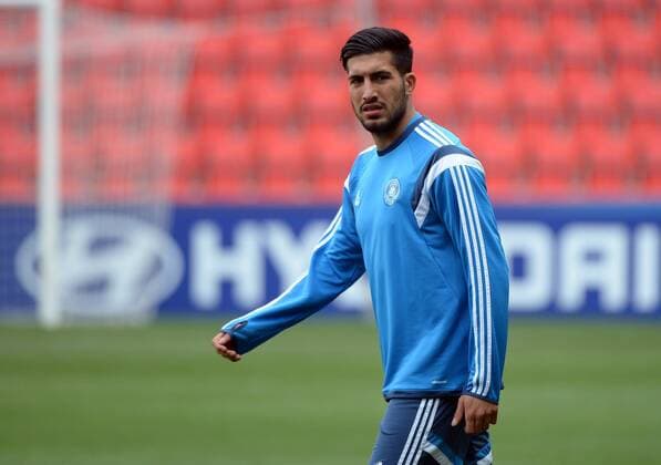 Aktuell Fußball, U21 EM, DFB Nationalteam Training in Prag 19.06.2015, xjhx, Fussball EM 2015 U21 U 21 Deutschland Pressekonferenz und Training, v.l. Emre Can (Deutschland U21)