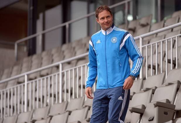 Aktuell Fußball, U21 EM, DFB Nationalteam Training in Prag 19.06.2015, xjhx, Fussball EM 2015 U21 U 21 Deutschland Pressekonferenz und Training, v.l. Marcus Sorg