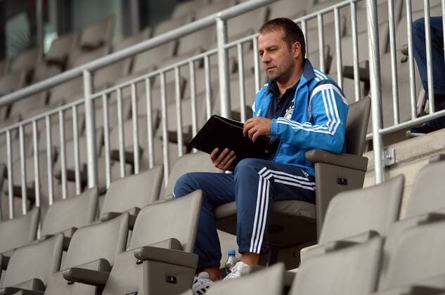 Aktuell Fußball, U21 EM, DFB Nationalteam Training in Prag 19.06.2015, xjhx, Fussball EM 2015 U21 U 21 Deutschland Pressekonferenz und Training, v.l. Sportdirektor Hans-Dieter HANSI Flick (Deutsche Fussball Nationalmannschaft DFB)
