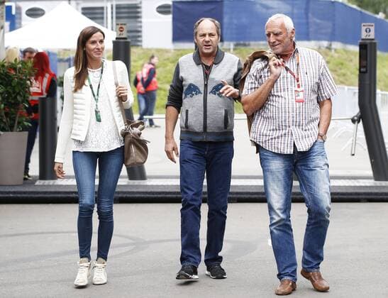 Motorsports: FIA Formula One World Championship WM Weltmeisterschaft 2015, Grand Prix of Austria, Gerhard Berger (AUT), Dietrich Didi Mateschitz (AUT, Red Bull) xHOCHxZWEIx