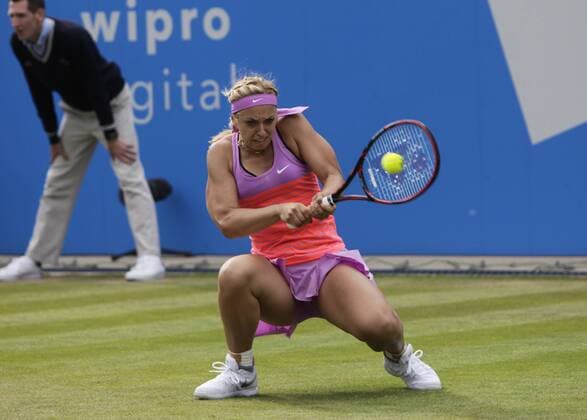 19.06.2015. Birmingham, England. Aegon Classic Tennis Tournament. Sabine Lisicki (Ger) in quarter final action against Daniela Hantuchova (Svk). Lisicki won in straight sets 7-6, 6-2. xAlanxMartinx  ActionPlus11633288