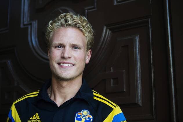 Aktuell Fußball, U21 EM, Fotoshooting Nationalteam Schweden June 19, 2015 - Brno: Oscar Hiljemark - Fussball, U21 EM, Pressetermin Nationalteam Schweden.  - ZUMAb138