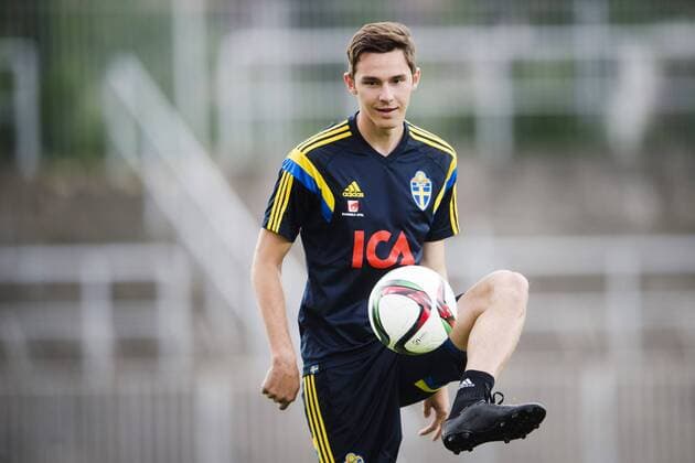 Aktuell Fußball, U21 EM, Training Nationalteam Schweden in Brno June 19, 2015 - Brno: Branimir Hrgota - Fussball, U21 EM, Training Nationalteam Schweden.  - ZUMAb138