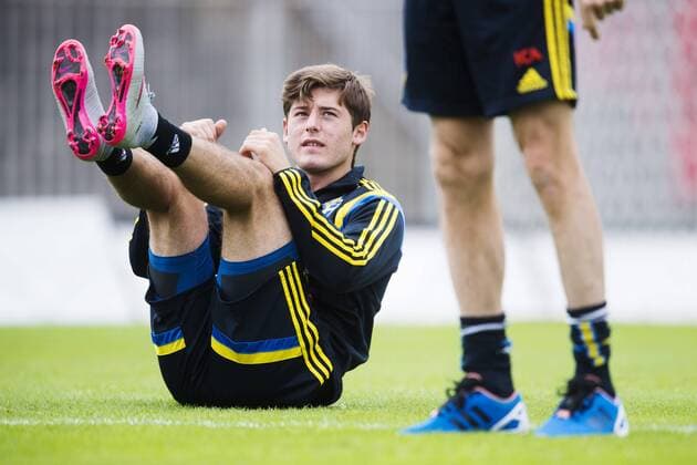 Aktuell Fußball, U21 EM, Training Nationalteam Schweden in Brno June 19, 2015 - Brno: Arber Zeneli - Fussball, U21 EM, Training Nationalteam Schweden.  - ZUMAb138