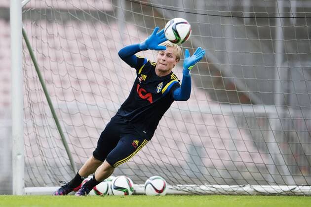 Aktuell Fußball, U21 EM, Training Nationalteam Schweden in Brno June 19, 2015 - Brno: Jakob Rinne - Fussball, U21 EM, Training Nationalteam Schweden.  - ZUMAb138