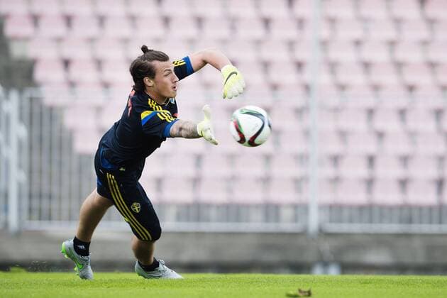 Aktuell Fußball, U21 EM, Training Nationalteam Schweden in Brno June 19, 2015 - Brno: Andreas Linde - Fussball, U21 EM, Training Nationalteam Schweden.  - ZUMAb138
