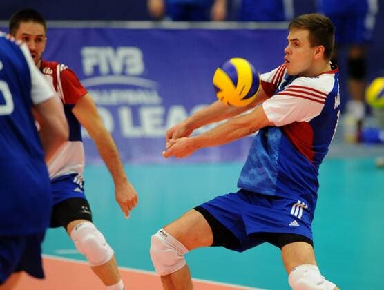 Petr Michalek (CZE) in action during the match of the group D of the Volleyball World League Czech Republic vs France in Ceske Budejovice, Czech Republic, June 19, 2015. (CTKxPhoto VaclavxPancer) CTKPhotoP201506190885001  VPC_06