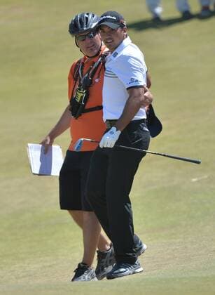 Jason Day of Australia is helped by a paramedic after collapsing on the ninth hole, his last of the day, in the second round of the 115th U.S. Open Championship at Chambers Bay on June 19, 2015 in University Place, Washington. Day recovered to putt out and finish his round.  SEA20150619038 KEVINxDIETSCH