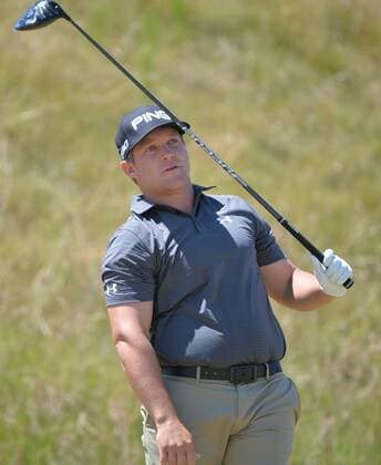 Daniel Summerhays watches his tee shot on the seventh hole in the second round of the 115th U.S. Open Championship at Chambers Bay on June 19, 2015 in University Place, Washington.  SEA20150619041 KEVINxDIETSCH