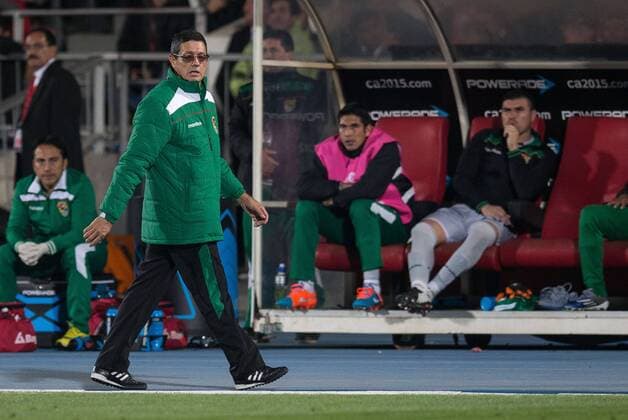 X Chile Bolivia SANTIAGO, CHILE - 06 19 2015: CHILE X BOLIVIA - Mauricio Soria, coach of Bolivia during the match between Chile x Bolivia, valid for the third round of the first group phase of the Copa America 2015 held at the National Stadium Julio Mart?nez Pr?danos. (Photo: Marcelo Machado de Melo FotoArena)  MarceloxMachadoxdexMelo