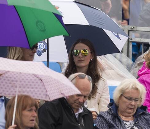20.06.2015. London, England. Queens Aegon Championship Tennis. The umbrellas are out as rain delays the start of semi final day at Queens. xNigelxCookex  ActionPlus11633545