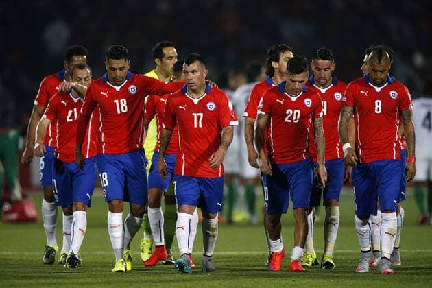 Aktuell Fußball, Copa America, Chile - Bolivien Football , Chile v Bolivia. Copa America Championship 2015 . Chile s players leave the field after the first half of the group A football match of the 2015 Copa America against Bolivia at the National stadium in Santiago, Chile. 19 06 2015 Andrés Piña Photosport Chile v Bolivia, Copa America 2015. 