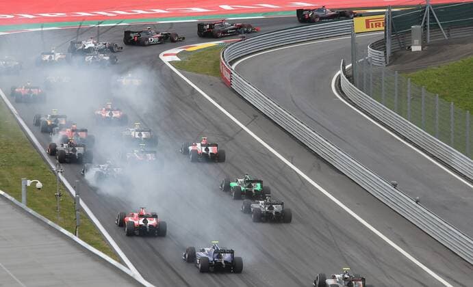 FORMULA 1 - GP of Austria 2015 SPIELBERG,AUSTRIA,20.JUN.15 - MOTORSPORTS, GP2 - Grand Prix of Austria, Red Bull Ring, practice and qualifying. Image shows the start. GEPAxpictures xAndreasxPranter