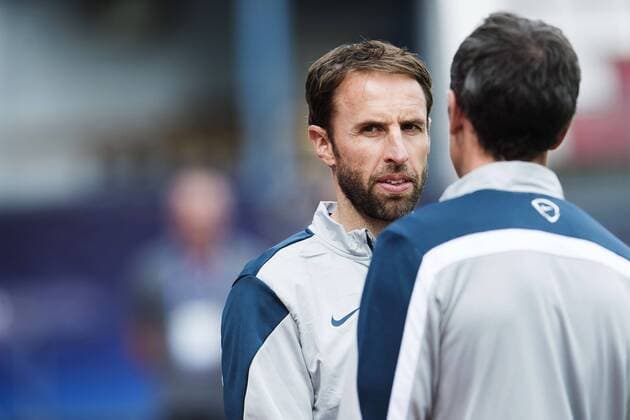 Olomouc - 150620 Englands förbundskapten Gareth Southgate - Training der englischen U21 Fußballnationalmannschaft -  - ZUMAb138