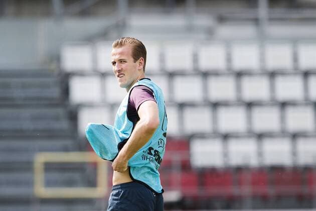 Olomouc - 150620 Englands Harry Kane - Training der englischen U21 Fußballnationalmannschaft -  - ZUMAb138