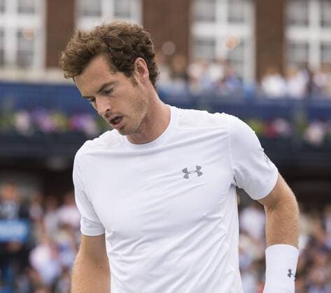 Aktuell Tennis, ATP Turnier im Queen s Club, Halbfinale 20.06.2015. London, England. Queens Aegon Championship Tennis. Andy Murray (GBR) in action during his semifinal match against Viktor Troicki (SRB). xNigelxCookex  ActionPlus11633796