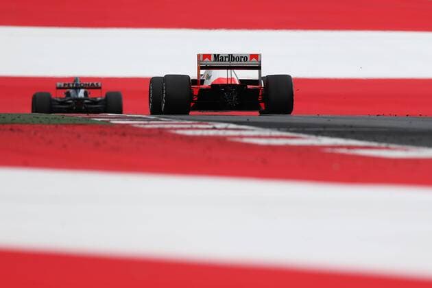 FORMULA 1 - GP of Austria 2015 SPIELBERG,AUSTRIA,20.JUN.15 - MOTORSPORTS, FORMULA 1 - Grand Prix of Austria, Red Bull Ring, legends race. Image shows Alain Prost in the 1985 McLaren MP4 2b.. GEPAxpictures xDanielxGoetzhaber