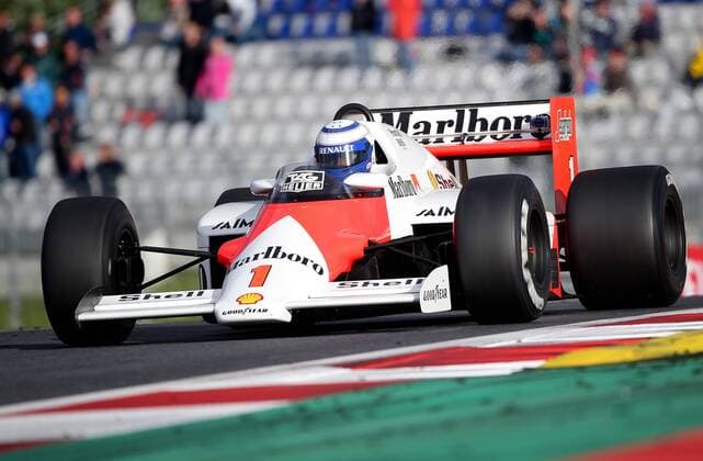 FORMULA 1 - GP of Austria 2015 SPIELBERG,AUSTRIA,20.JUN.15 - MOTORSPORTS, FORMULA 1 - Grand Prix of Austria, Red Bull Ring, legends race. Image shows Alain Prost in the 1985 McLaren MP4 2b. GEPAxpictures xChristianxWalgram