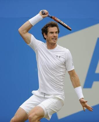 Aktuell Tennis, ATP Turnier im Queen s Club, Halbfinale JUNE 20, 2015: Andy Murray (GBR) in action here during his match against Viktor Troicki (SRB) in their MenÕs Singles Semi Final match at the AEGON Championships in London. TENNIS: JUN 20 Aegon Championship Icon15062035 EDITORIAL USE ONLY
