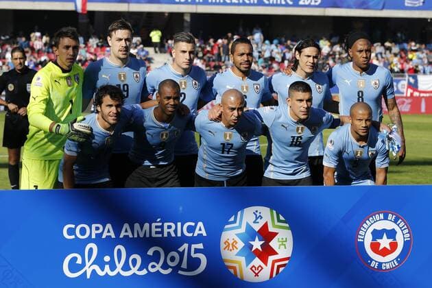 Football , Uruguay - Copa America 2015 . Uruguay s team before the game against Paraguay for group B of the 2015 Copa America at La Serena stadium, Chile. 20 06 2015 Marcelo Hernandez Photosport Uruguay, Copa America 2015. 