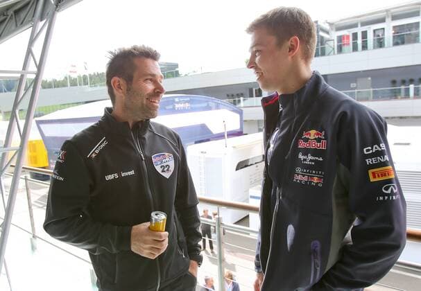 FORMULA 1 - GP of Austria 2015 SPIELBERG,AUSTRIA,21.JUN.15 - MOTORSPORTS, FORMULA 1 - Grand Prix of Austria, Red Bull Ring. Image shows Hannes Arch (AUT) and Daniil Kvyat (RUS Infiniti Red Bull Racing). GEPAxpictures xChristianxWalgram