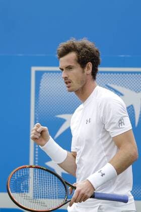 21.06.2015. London, England. Queens Aegon Championship Tennis. Andy Murray (GBR) versus Viktor Troicki (SRB), Semi Final match. Andy Murray reacts xCraigxMercerx  ActionPlus11633974