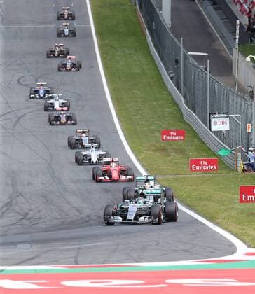 FORMULA 1 - GP of Austria 2015 SPIELBERG,AUSTRIA,21.JUN.15 - MOTORSPORTS, FORMULA 1 - Grand Prix of Austria, Red Bull Ring. Image shows Nico Rosberg (GER Mercedes GP) and Lewis Hamilton (GBR Mercedes GP). GEPAxpictures xHaraldxSteiner