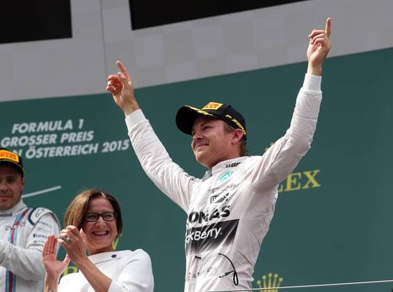 FORMULA 1 - GP of Austria 2015 SPIELBERG,AUSTRIA,21.JUN.15 - MOTORSPORTS, FORMULA 1 - Grand Prix of Austria, Red Bull Ring, award ceremony. Image shows Nico Rosberg (GER Mercedes AMG Petronas F1 Team). GEPAxpictures xHansxOberlaender