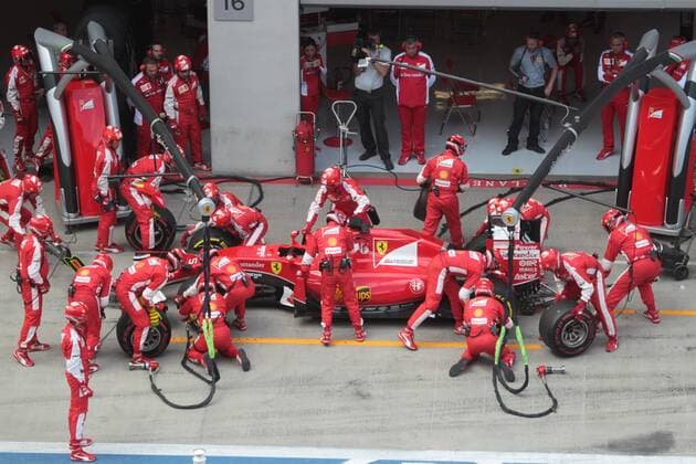 Austrian Grand Prix, Red Bull Ring 18 - 21 June 2015 21.06.2015- Race, pit stop of Sebastian Vettel (GER) Scuderia Ferrari SF15-T 