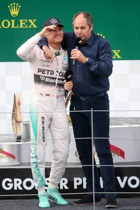 FORMULA 1 - GP of Austria 2015 SPIELBERG,AUSTRIA,21.JUN.15 - MOTORSPORTS, FORMULA 1 - Grand Prix of Austria, Red Bull Ring. Image shows Nico Rosberg (GER Mercedes GP) and Gerhard Berger. GEPAxpictures xChristianxWalgram