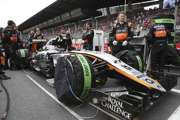 FORMULA 1 - GP of Austria 2015 SPIELBERG,AUSTRIA,21.JUN.15 - MOTORSPORTS, FORMULA 1 - Grand Prix of Austria, Red Bull Ring. Image shows the racing car of Nico Huelkenberg (GER Force India). GEPAxpictures xWolfgangxGrebien