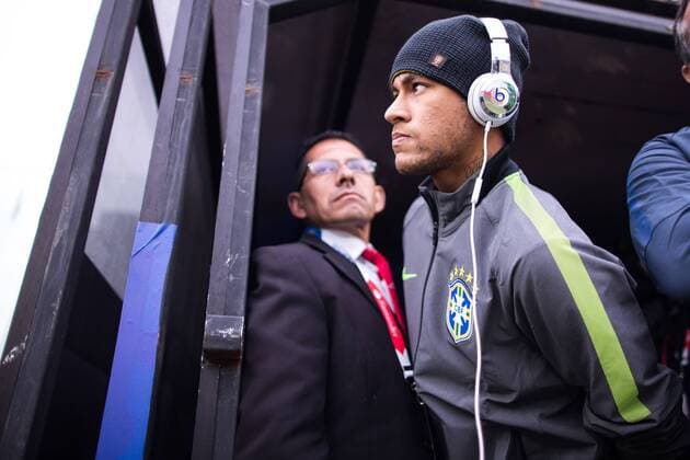 Brazil vs Venezuela SANTIAGO, CHILE - 06 21 2015: BRAZIL X VENEZUELA - Neymar Jr. of Brazil is seen at the exit of the tunnel with access to the field before the match between Brazil vs Venezuela, valid for the third round of the first phase of Group C of the Copa America 2015 , held at the Estadio Monumental David Arellano. (Photo: Marcelo Machado de Melo FotoArena)  MarceloxMachadoxdexMelo