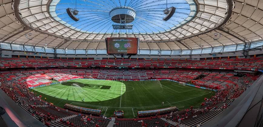 June 21, 2015: A general view of BC Place Stadium at the round of 16 match between Canada at the FIFA Women s World Cup Canada 2015 on 21 June 2015 in Vancouver, Canada. This is a HDR processed photograph. Canada won 1-0. : FIFA Women s World Cup JUNE 21 - ZUMAc04_