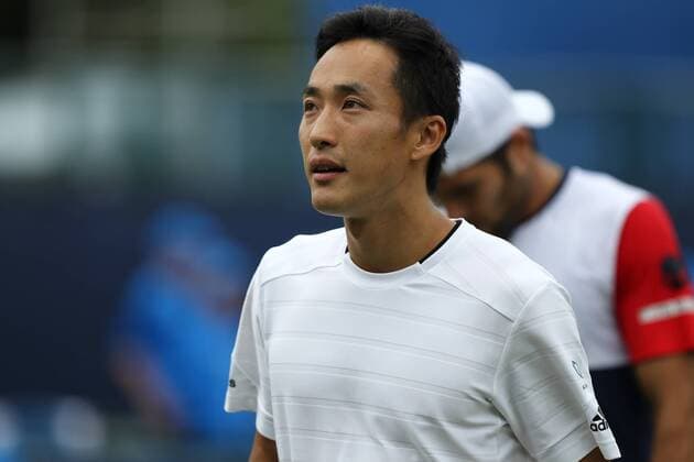 22.06.2015. Nottingham, England. Aegon Nottingham Open Tennis Tournament. Go Soeda (Japan) after his defeat by Simone Bolelli (Italy) in two sets xDavidxKissmanx  ActionPlus11634228