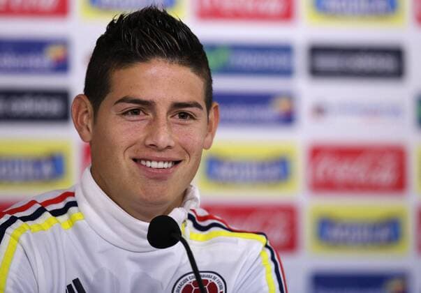 Aktuell Fußball, Copa America, PK Kolumbien mit James (150623) -- SANTIAGO, June, 2015 -- Colombia s James Rodriguez takes part in a press conference PK Pressekonferenz in Santiago, capital of Chile, on June 22, 2015. Colombia will face Argentina in the quarterfinals match of the Copa America Chile 2015 on June 26. Juan Roleri ) (da) (SP)CHILE-SANTIAGO-COPA AMERICA-COLOMBIA TELAM 