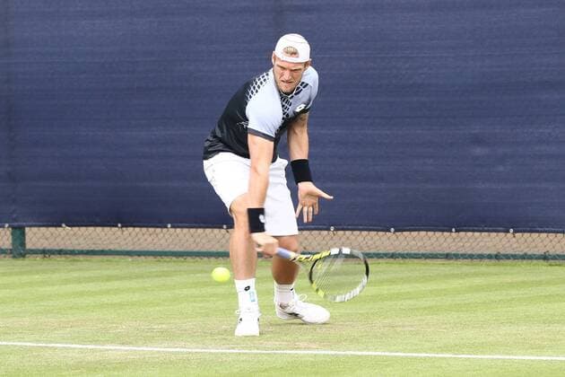 23.06.2015. Nottingham, England. Aegon Nottingham Open Tennis Tournament. Sam Groth (Australia) on his way to victory over Mischa Zverev (Germany) xDavidxKissmanx  ActionPlus11634461