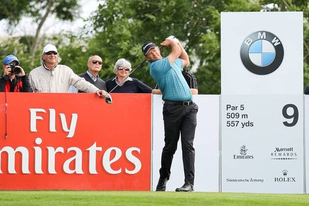 Moosinning Retief Goosen (RSA) am Abschlag, Tee , BMW International Open 2015, Show Event, Golf, 23.06.2015 Copyright: Kolbert xEibner-Pressefoto EP_ckt