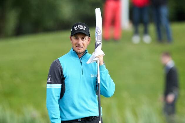 Moosinning Henrik Stenson (SWE) mit der Fahne in der Hand , BMW International Open 2015, Show Event, Golf, 23.06.2015 Copyright: Kolbert xEibner-Pressefoto EP_ckt