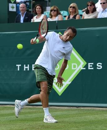 23.06.2015. Slough, England. The Boodles Tennis Tournament. Philipp Kohlschreiber (GER) on the way to beating Robin Haase (NED) xJonxBromleyx  ActionPlus11634614