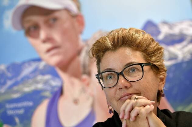 TENNIS - WTA Tennis Damen Nuernberger Gastein Ladies SALZBURG,AUSTRIA,24.JUN.15 - TENNIS - WTA Tour, Nuernberger Gastein Ladies, press conference PK Pressekonferenz Image shows Judith Wiesner Floimair. GEPAxpictures xFlorianxErtl