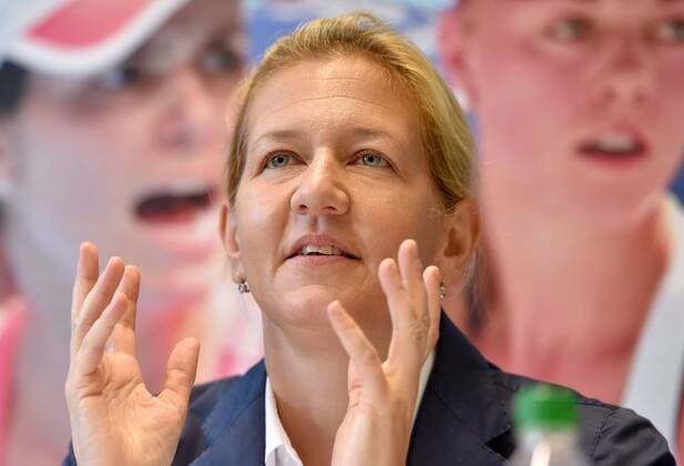 TENNIS - WTA Tennis Damen Nuernberger Gastein Ladies SALZBURG,AUSTRIA,24.JUN.15 - TENNIS - WTA Tour, Nuernberger Gastein Ladies, press conference PK Pressekonferenz Image shows tournament director Sandra Reichel. GEPAxpictures xFlorianxErtl